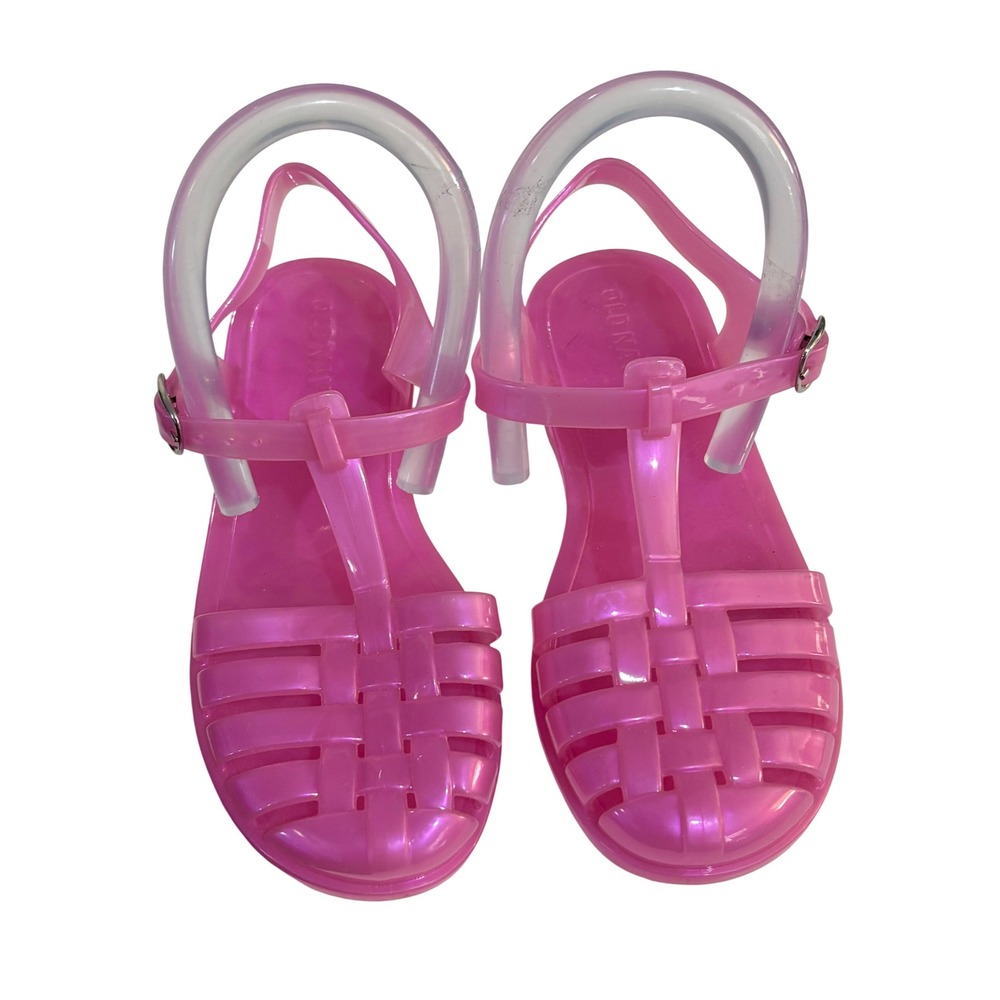 Old Navy Girls Fisherman Jelly Sandals‎ 13 Pink Sparkle Summer Beach